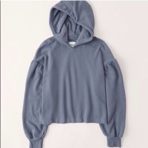 Abercrombie & Fitch Puff Sleeve Blue Hoodie